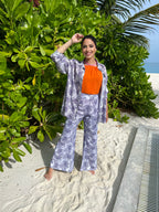 Navy Florals Pants