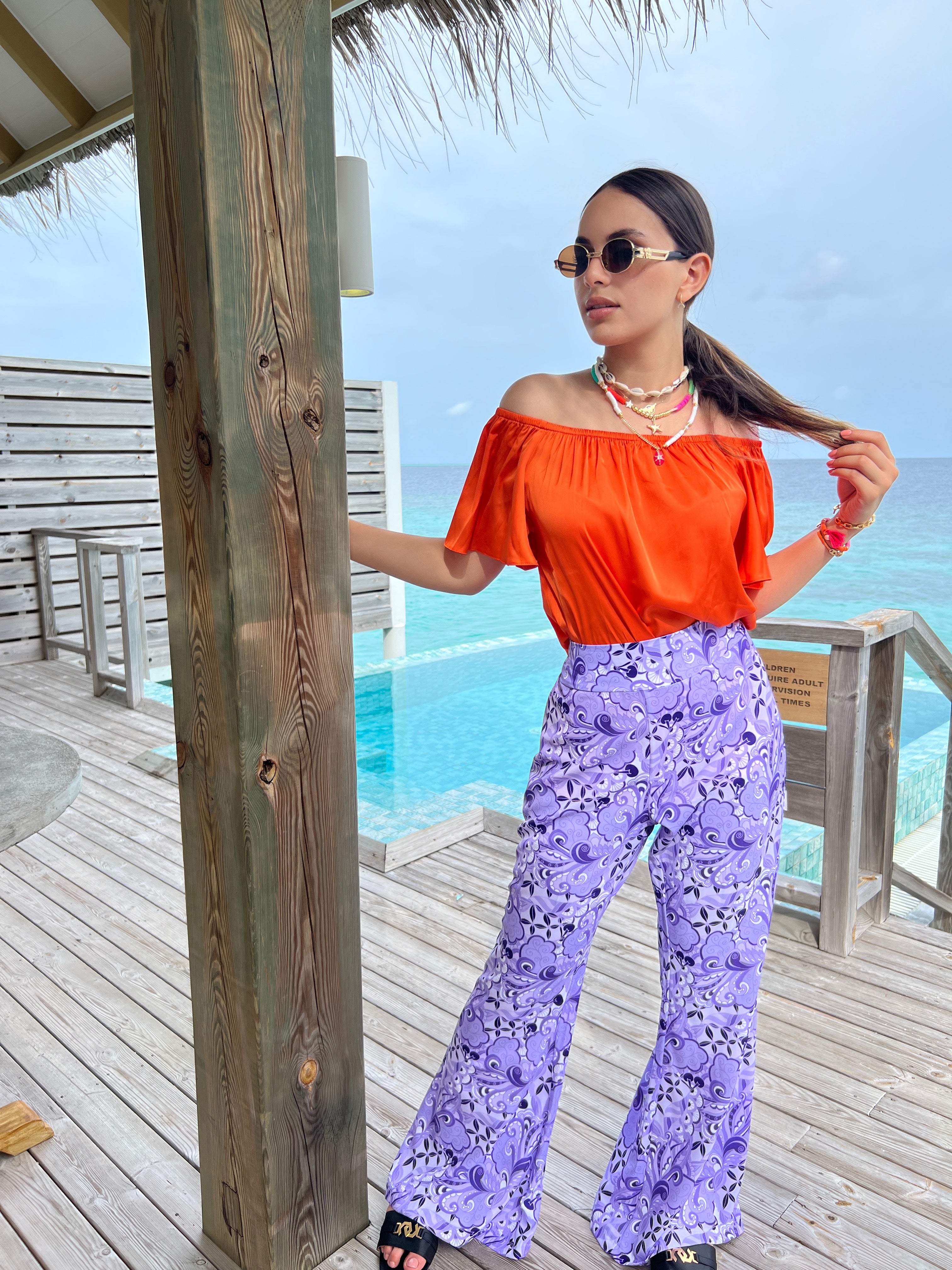 Lavender Doodles Pants