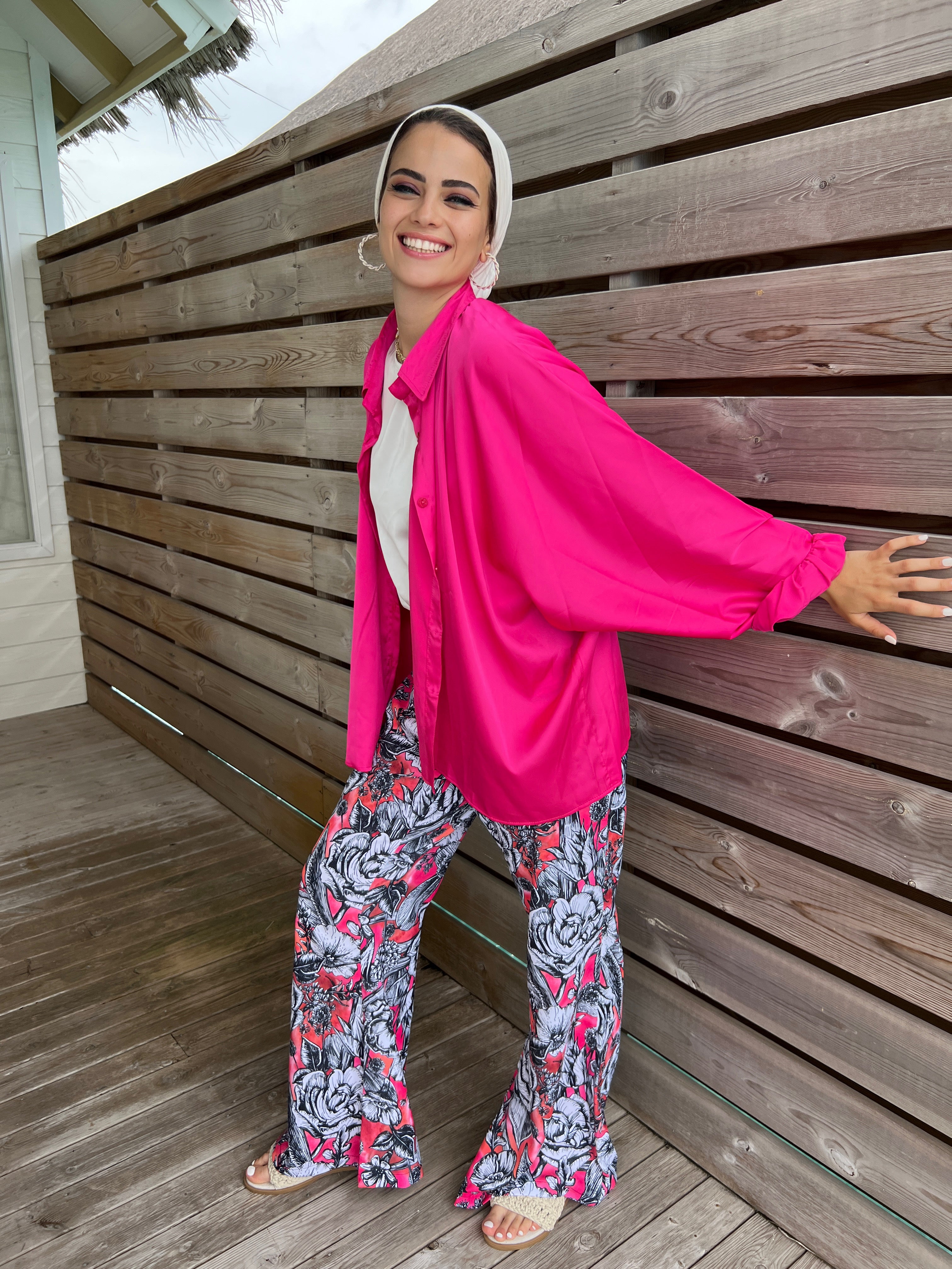 Neon Flowers Pants