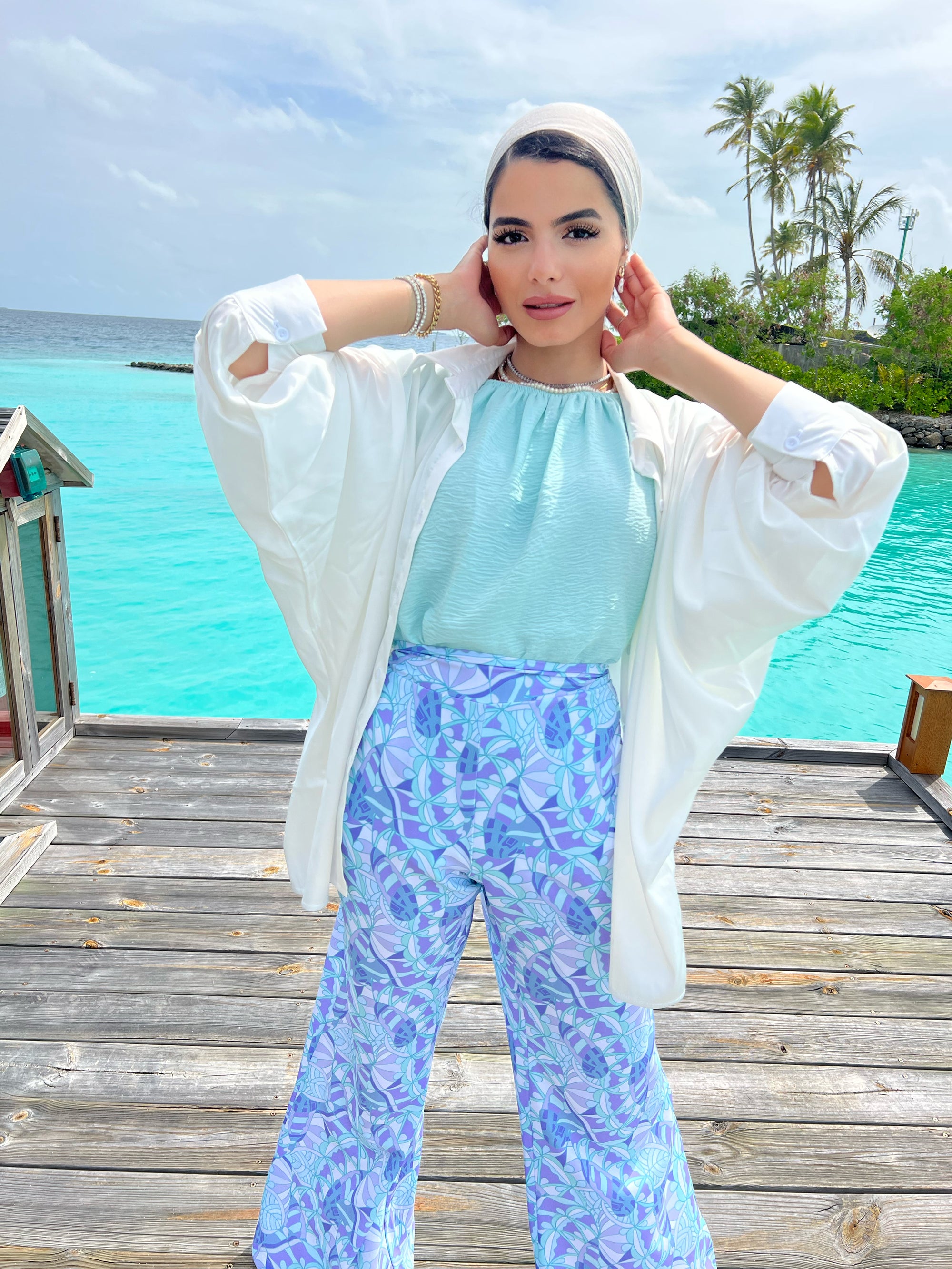 Silky Oversized Shirt Cream