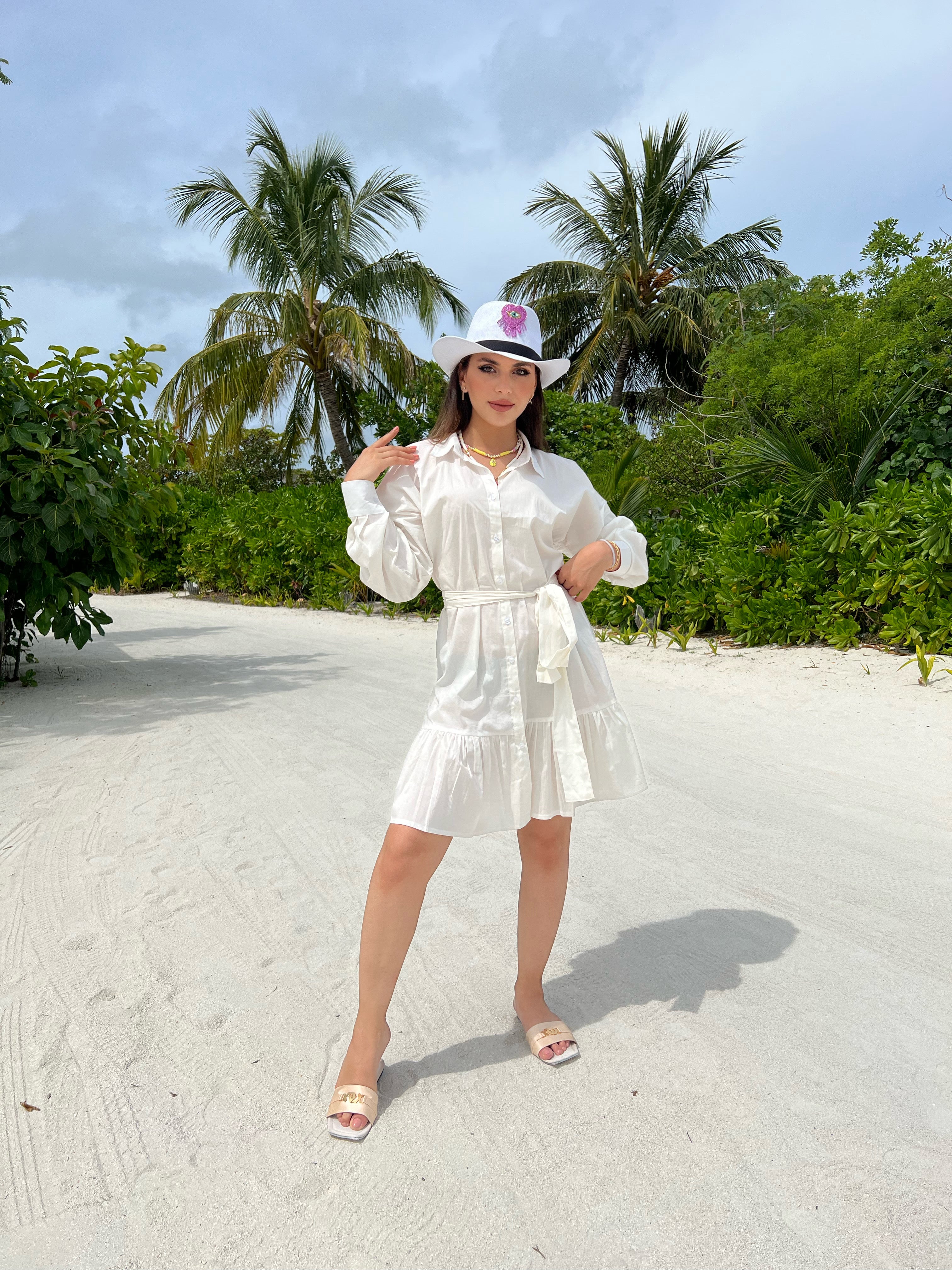 Peplum Long Shirt Cream