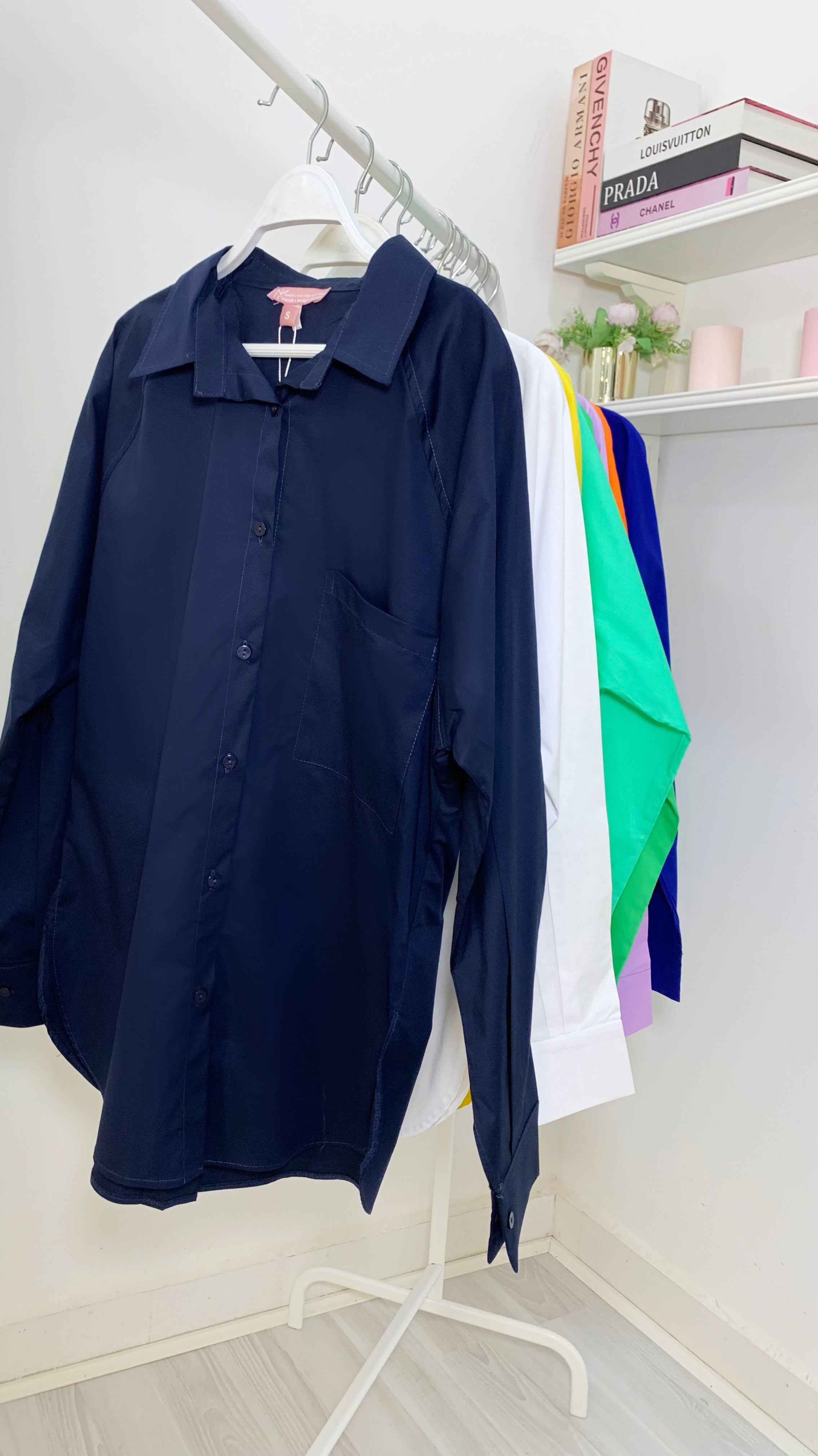 Basic Puff Shirt Navy