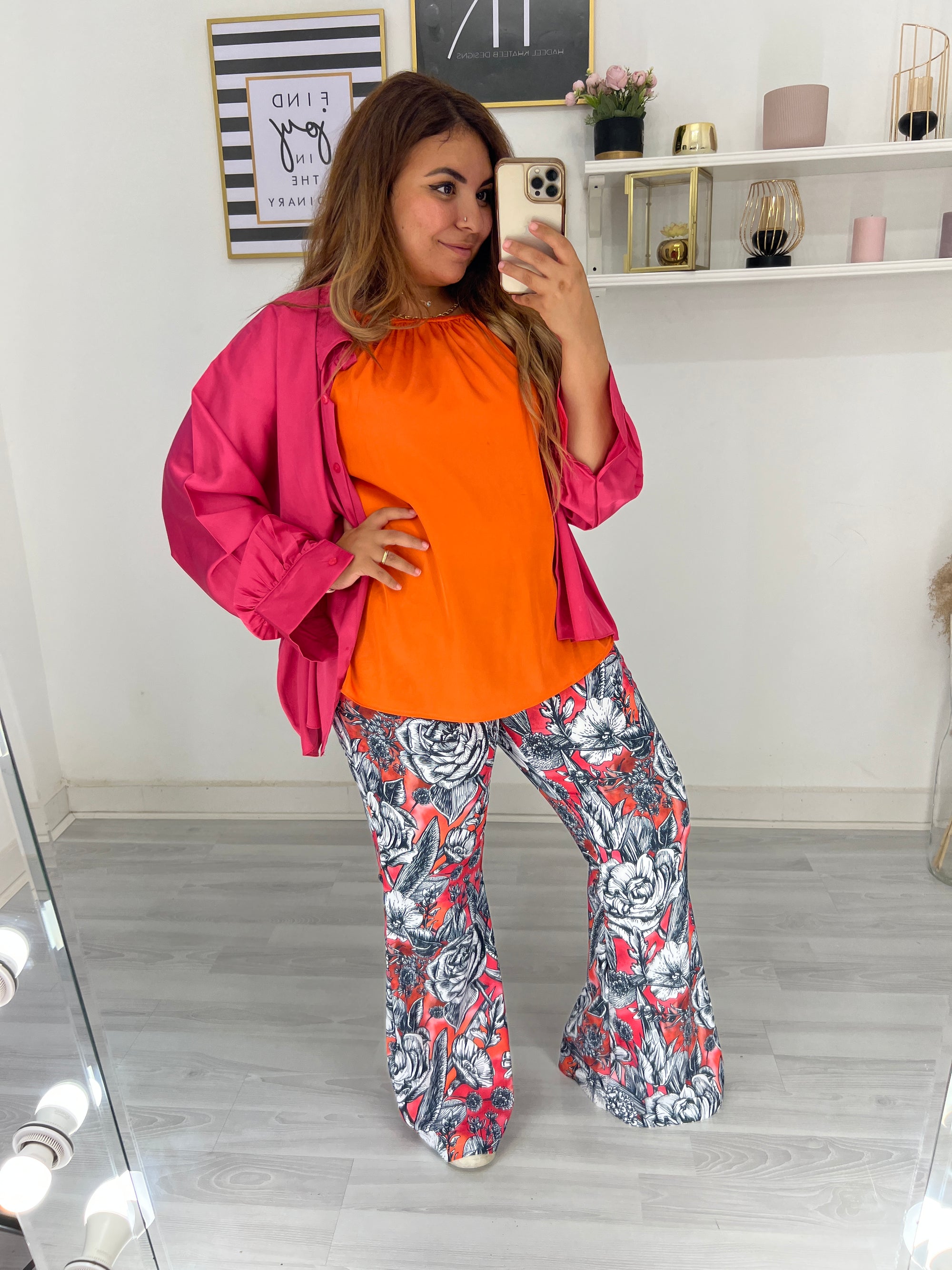Basic Ruff Half Sleeve Orange