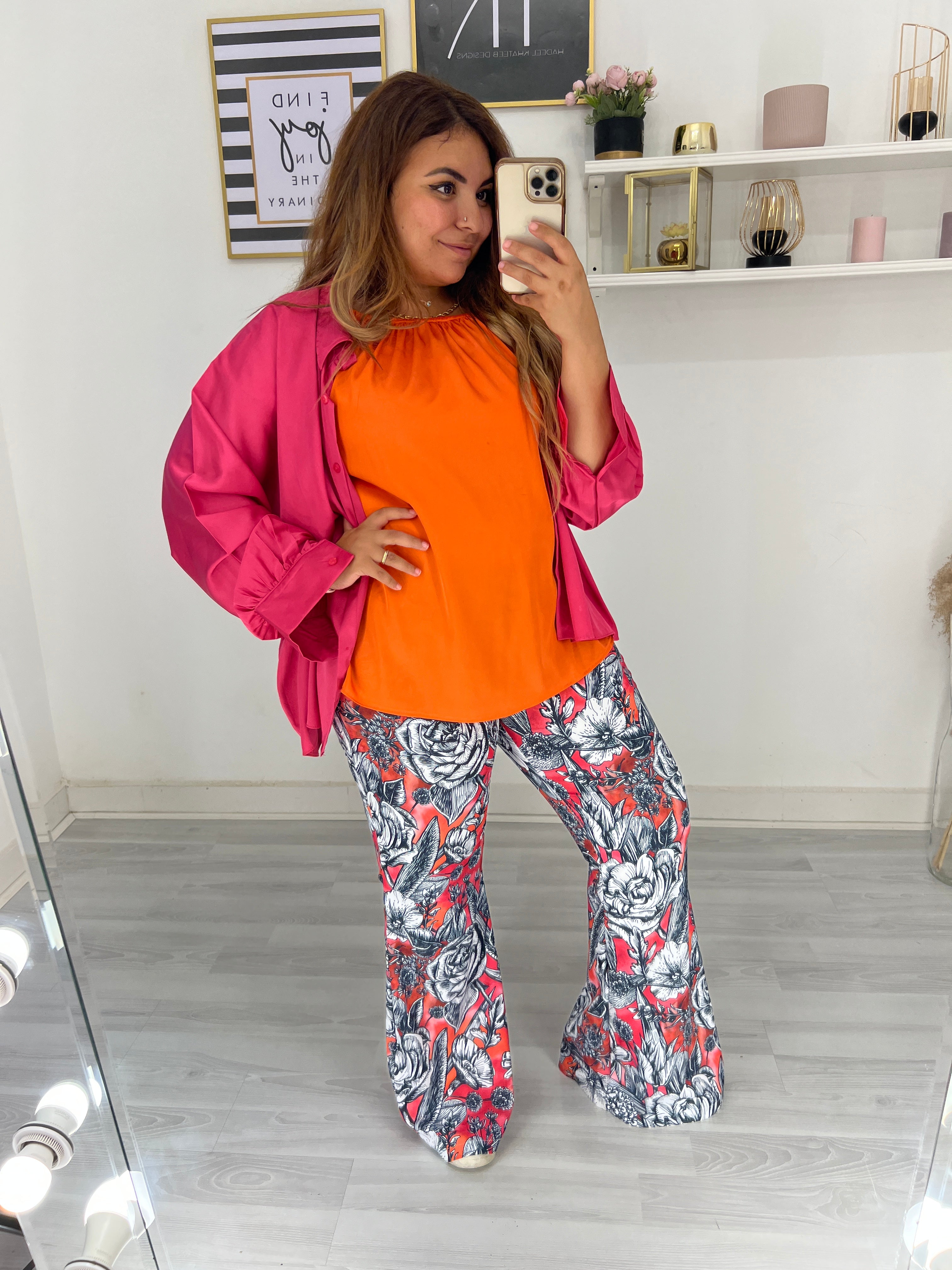 Basic Ruff Half Sleeve Orange