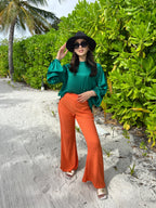 Silky Girl Blouse Green