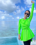 Wrappy Swimsuit Electric Green