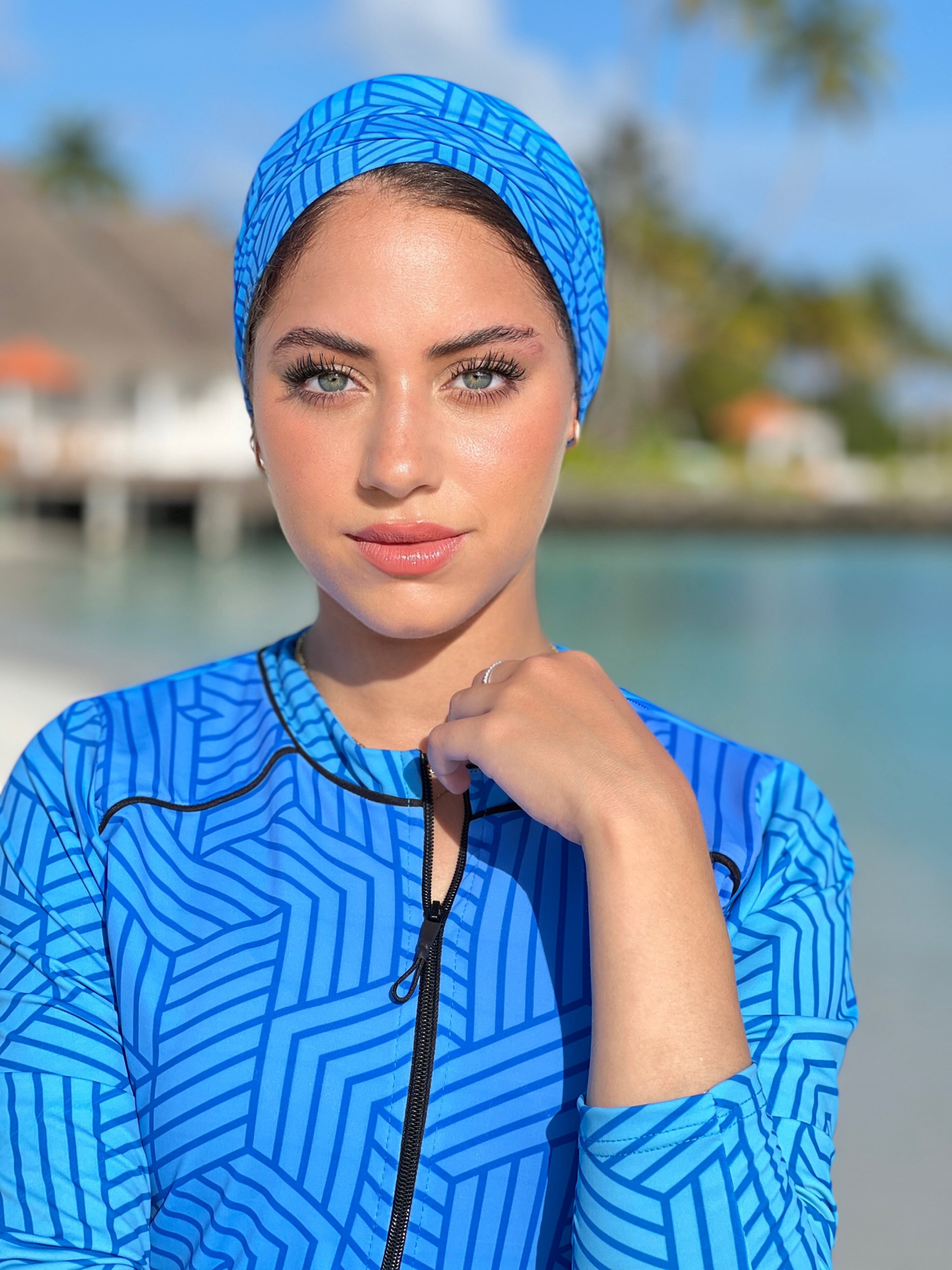 Water-Proof Turban Prizm Ocean