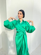 Silky Cardress Dress Green