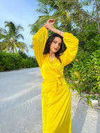 Silky Cardress Dress Yellow