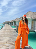 Wrap It Jumpsuit Orange