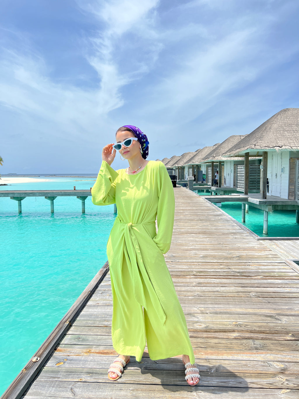 Wrap It Jumpsuit Electric Green