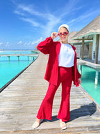 Cozy Cozy Set Pants Cherry