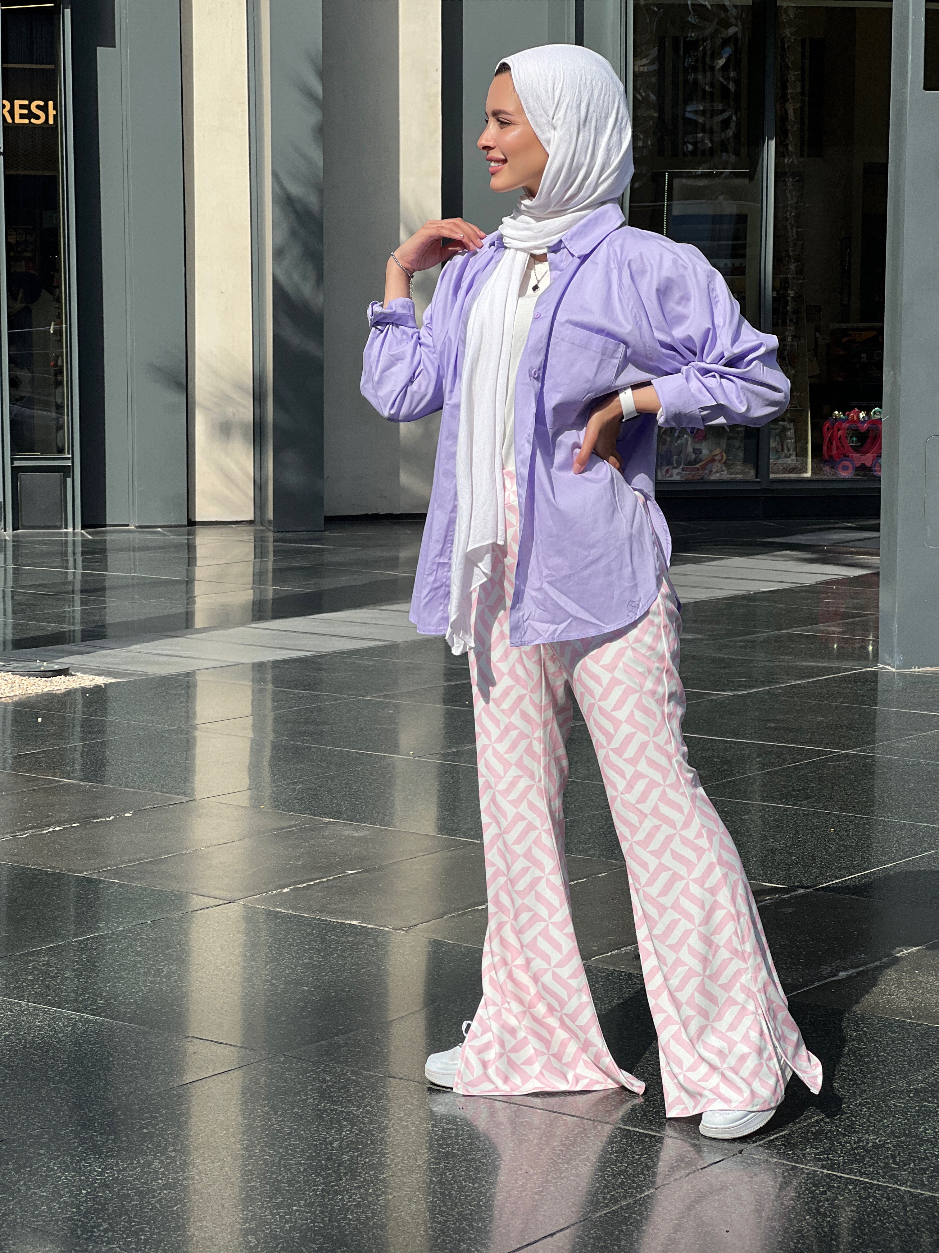 Basic Puff Shirt Lilac
