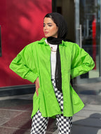 Basic Puff Shirt Electric Green