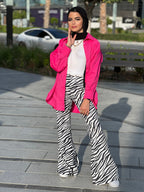 Basic Puff Shirt Hot Pink