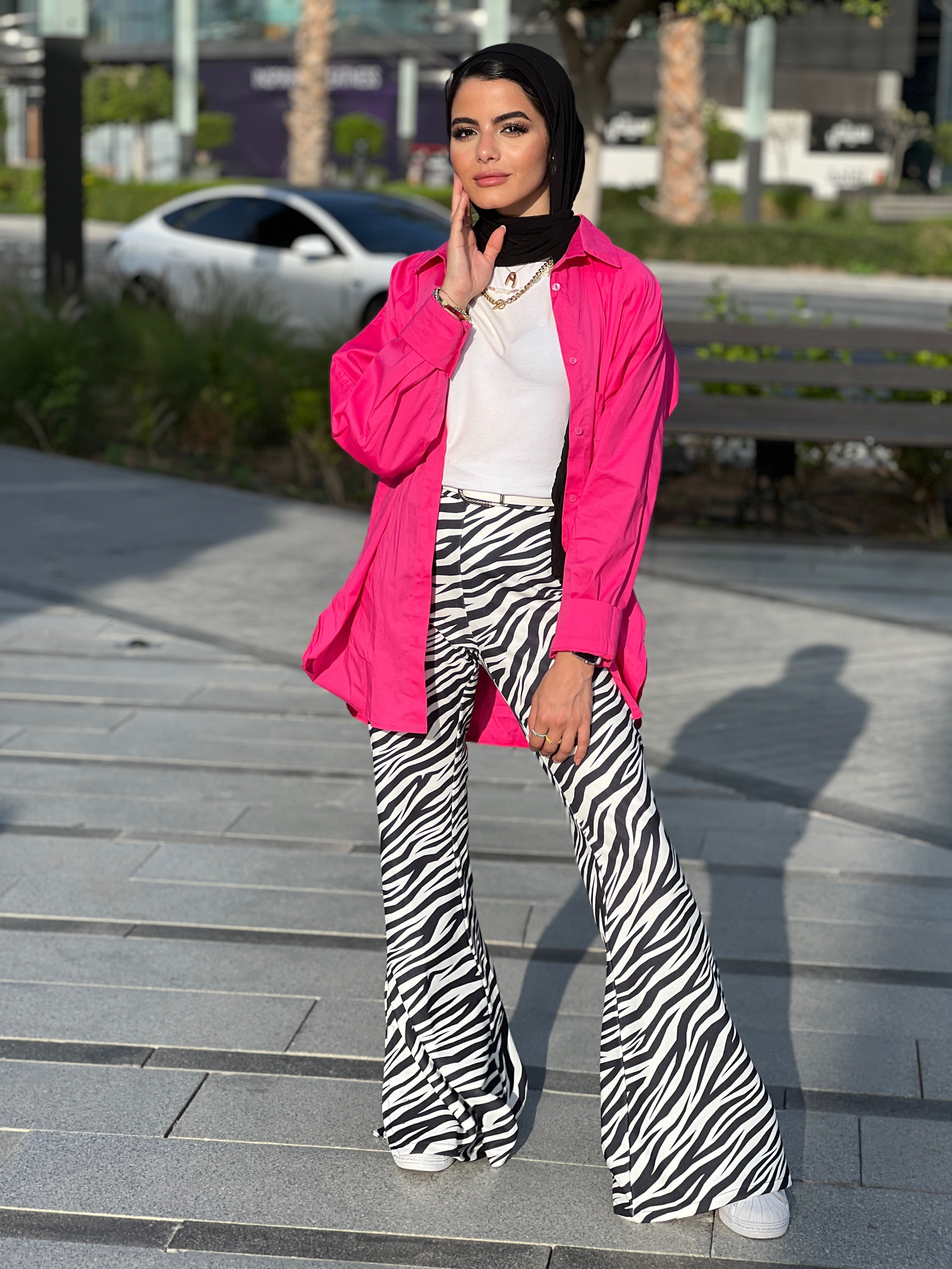 Basic Puff Shirt Hot Pink