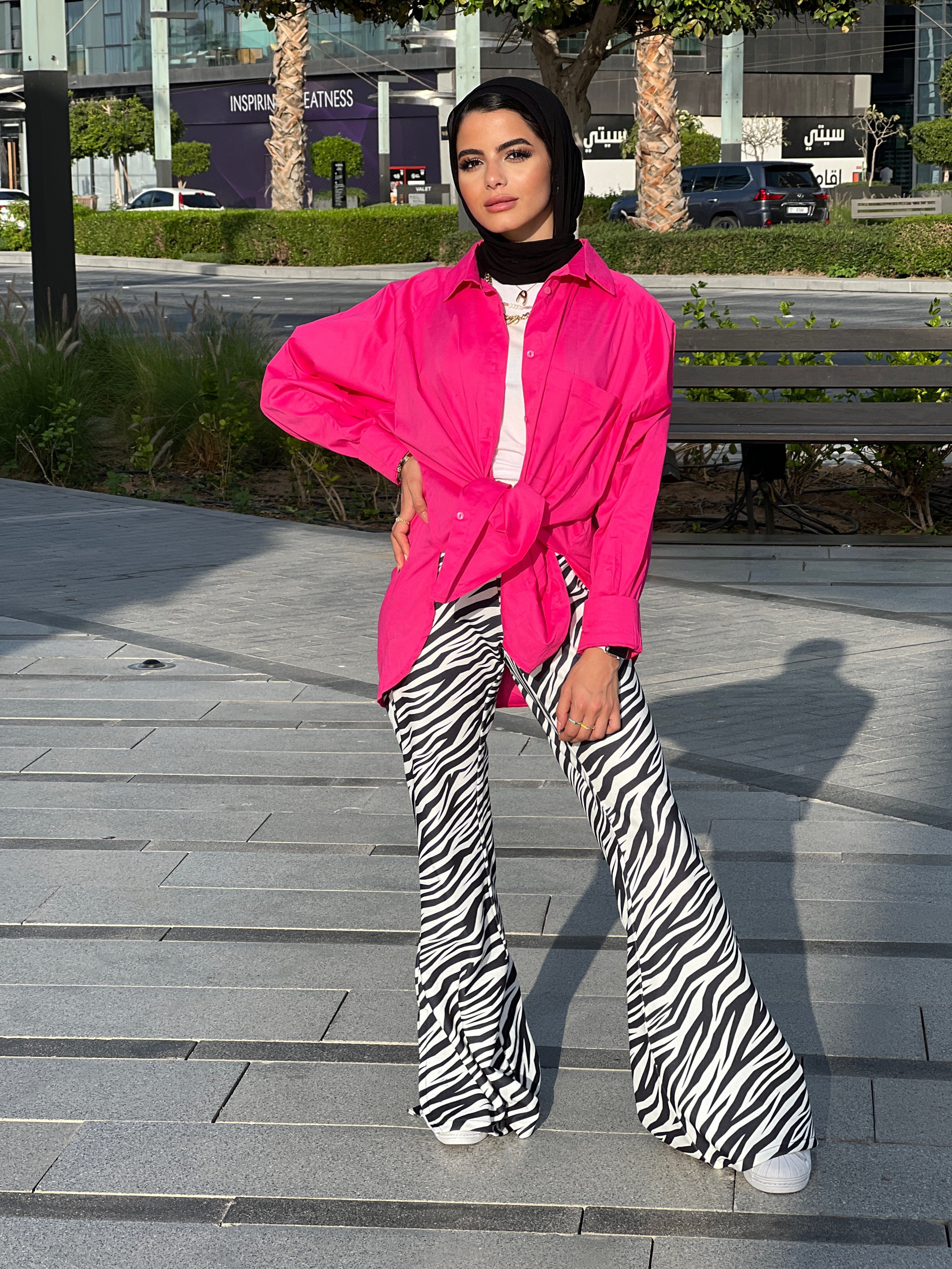 Basic Puff Shirt Hot Pink