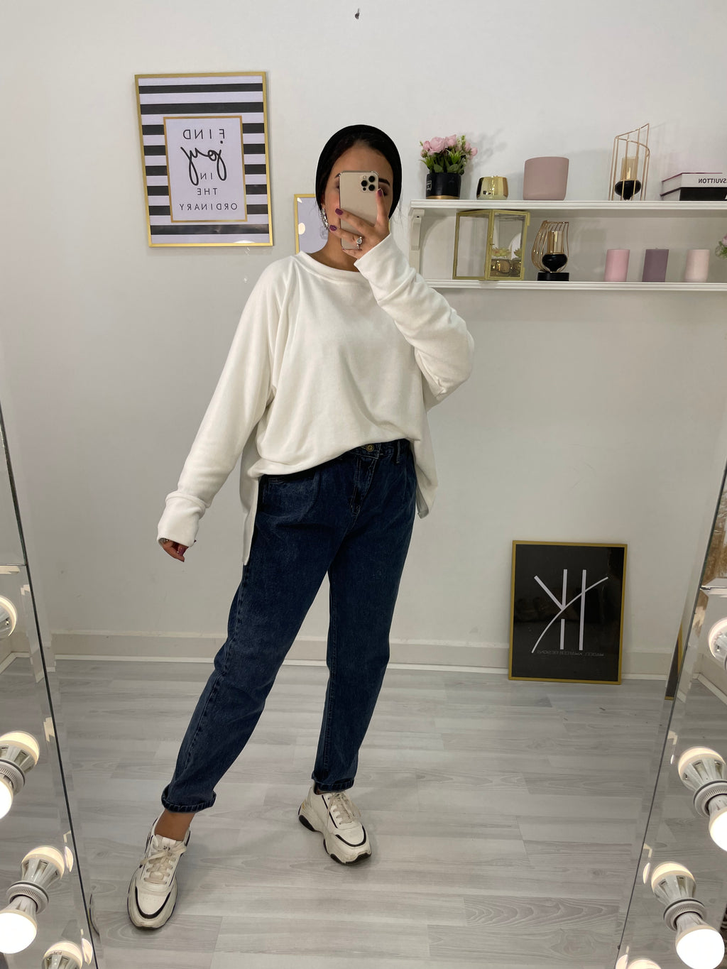 New Mom Fit Pants Jeans Acid Wash