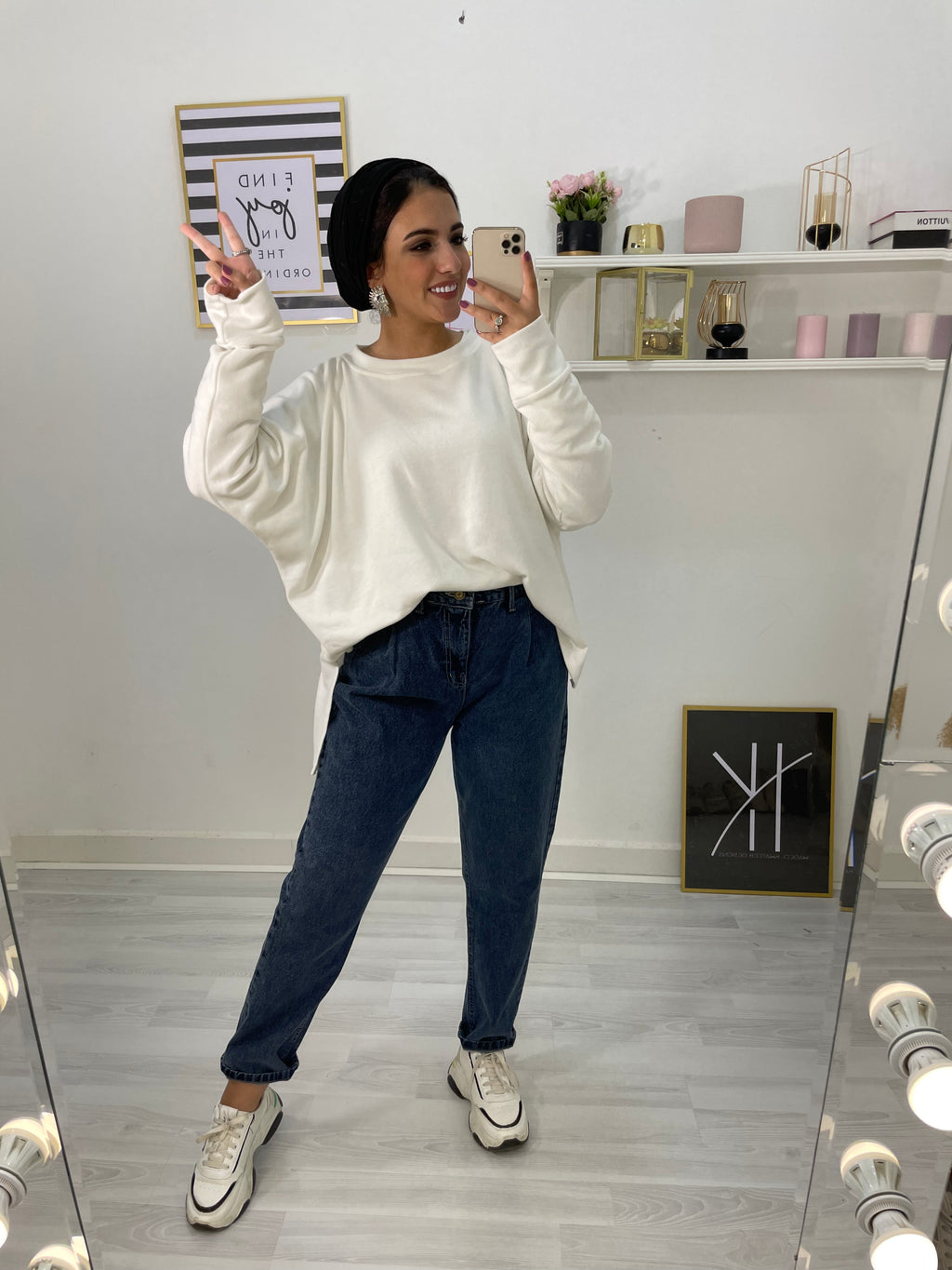 New Mom Fit Pants Jeans Acid Wash