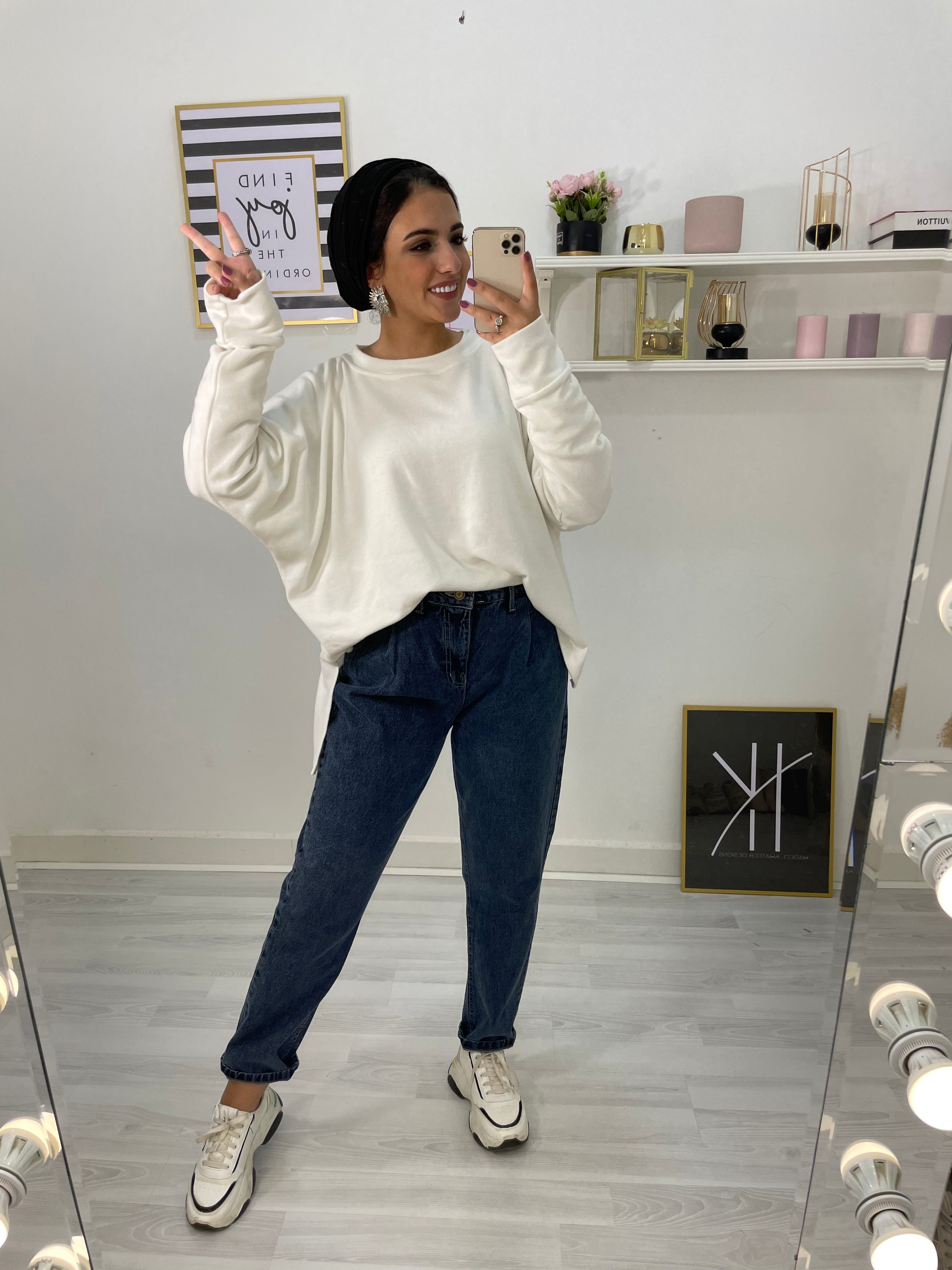 New Mom Fit Pants Jeans Acid Wash