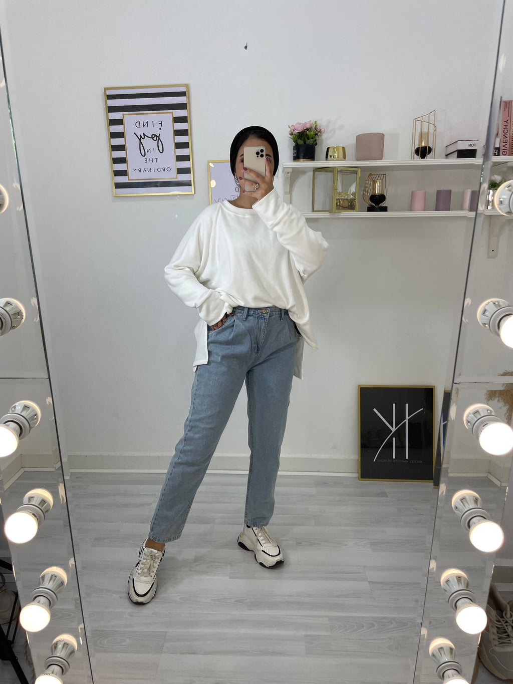 New Mom Fit Pants Jeans Ice