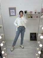 New Mom Fit Pants Jeans Ice