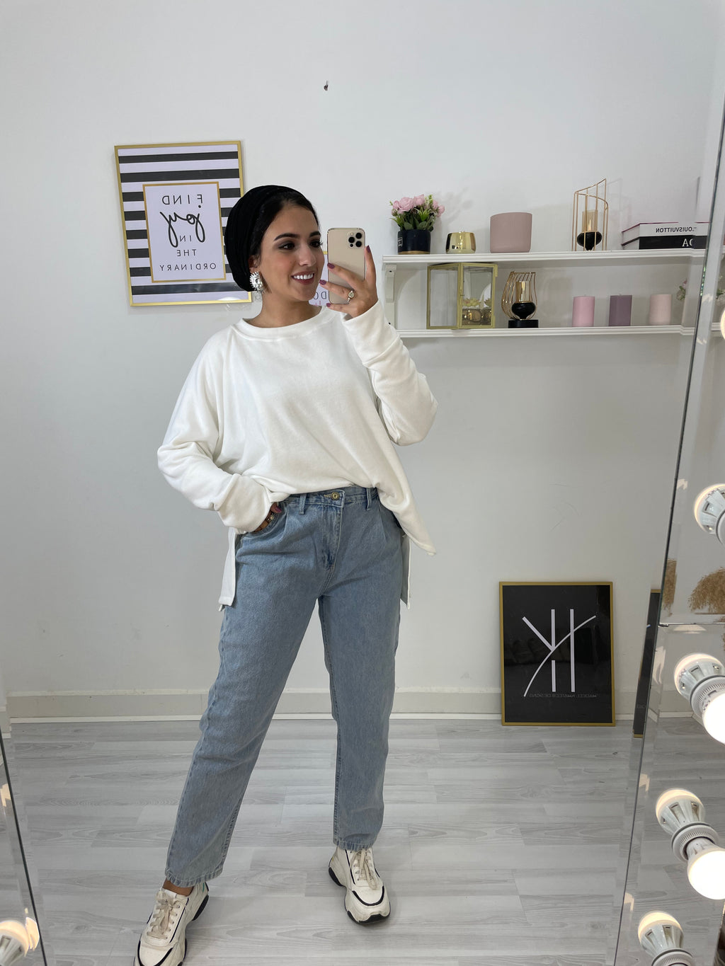 New Mom Fit Pants Jeans Ice