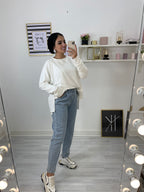 New Mom Fit Pants Jeans Ice