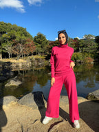 Winter New Wide Pants Fuchsia