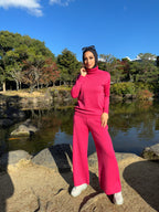 Winter New Wide Pants Fuchsia