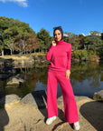 Winter New Wide Pants Fuchsia